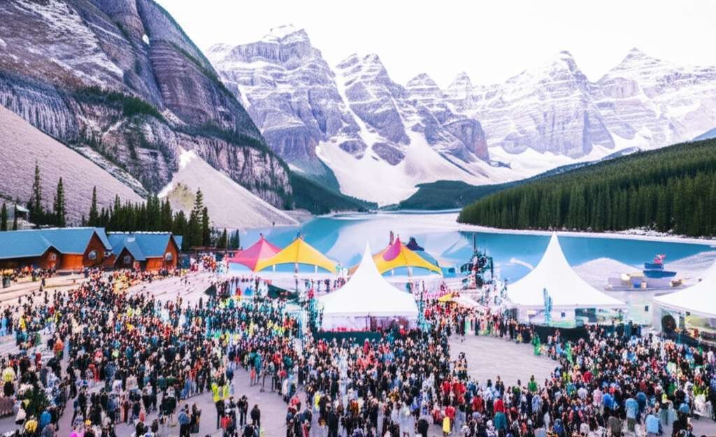Generate a high-quality, relevant image prompt for an article about: 7 Festivals in Banff: Amazing C