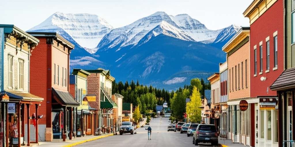 Generate a high-quality, relevant image prompt for an article about: 10 Small Towns Near Banff: Amaz