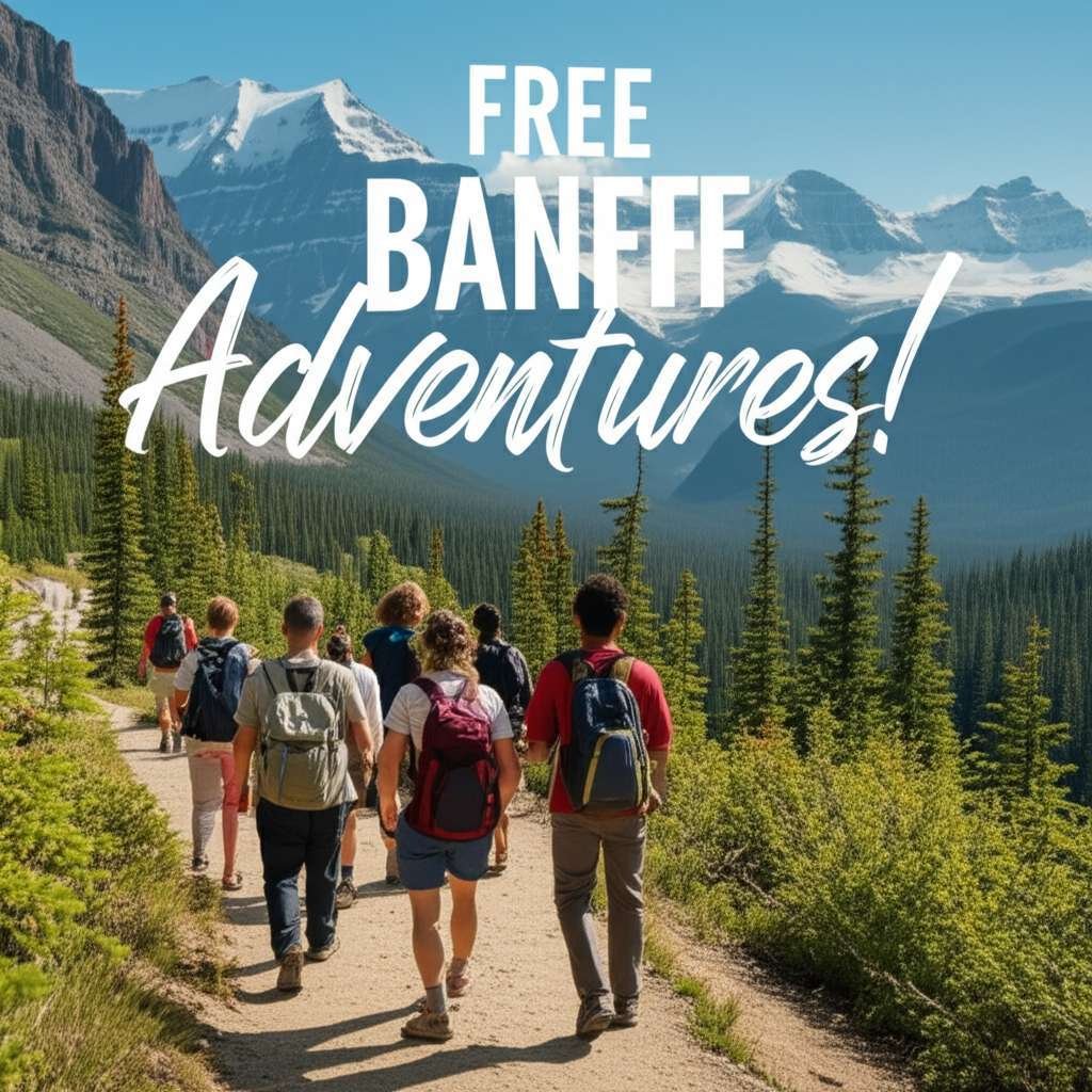 Generate a high-quality, relevant image prompt for an article about: 15 Free Banff Adventures: Amazi
