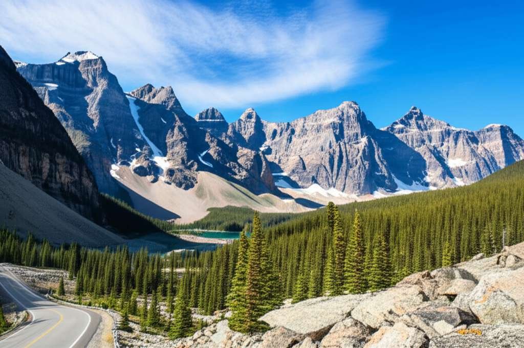 Generate a high-quality, relevant image prompt for an article about: 10 Weekend Getaways From Banff: