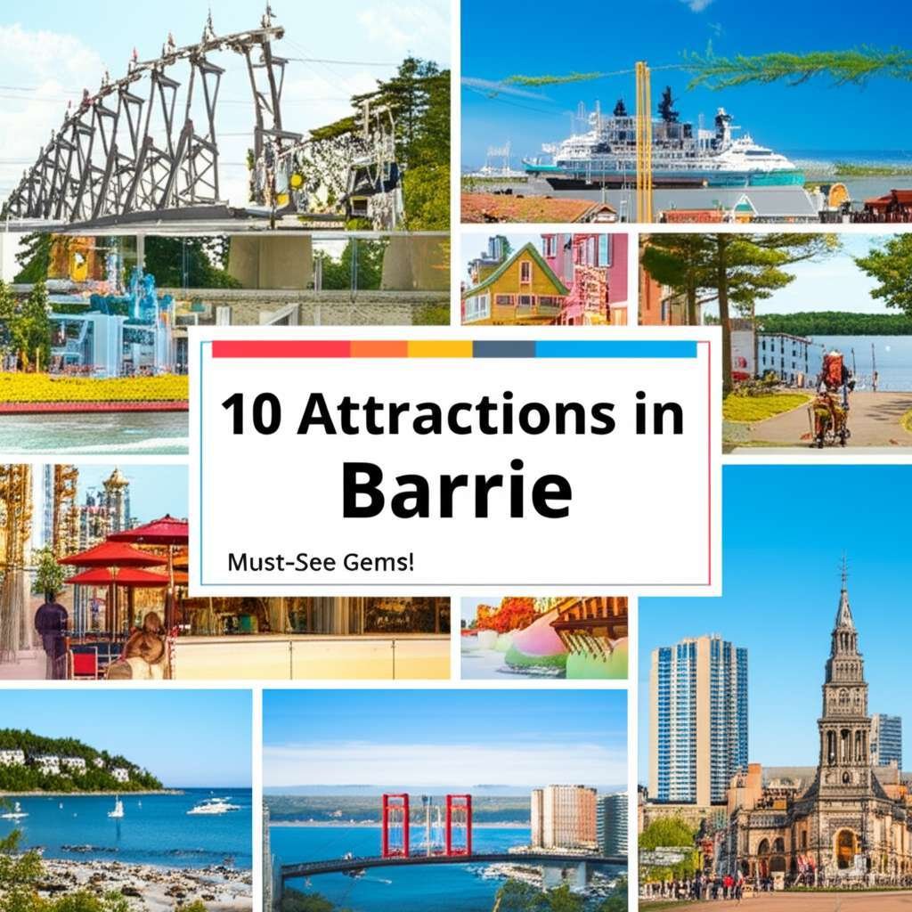 Generate a high-quality, relevant image prompt for an article about: 10 Attractions in Barrie: Must-