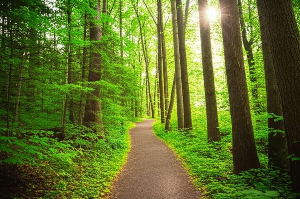 Generate a high-quality, relevant image prompt for an article about: 12 Hiking Trails in Barrie: Ama