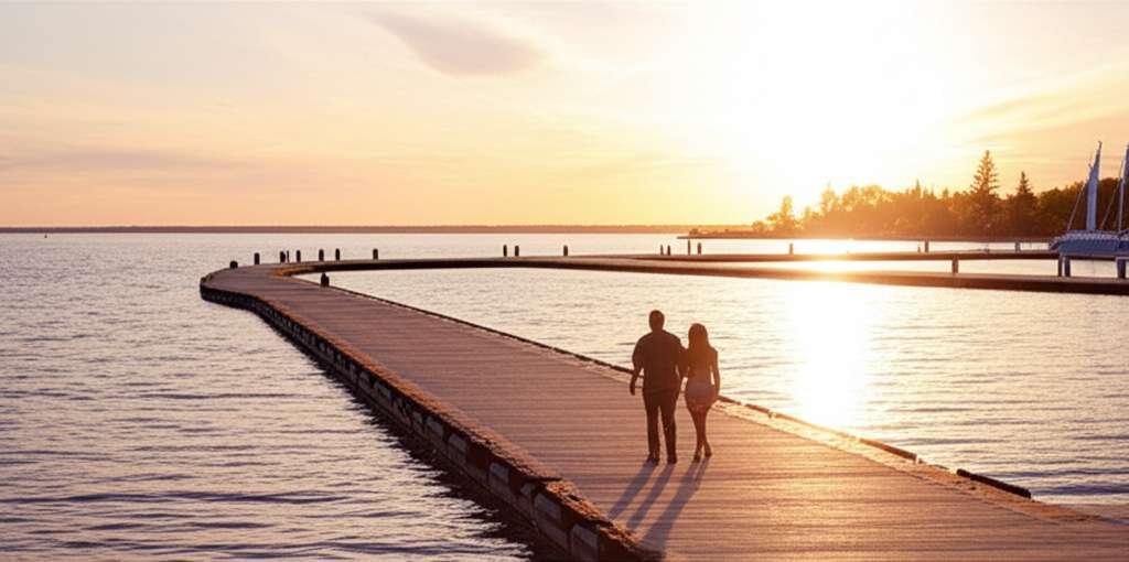 Generate a high-quality, relevant image prompt for an article about: 7 Romantic Places In Barrie: Am