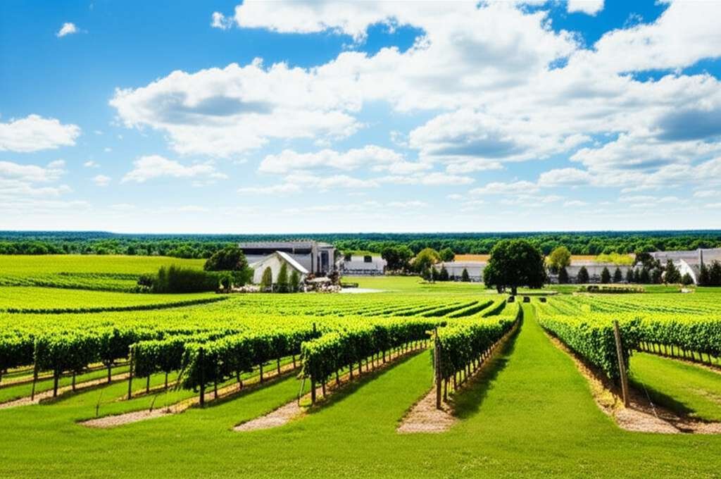 Generate a high-quality, relevant image prompt for an article about: 6 Wineries Near Barrie: Amazing