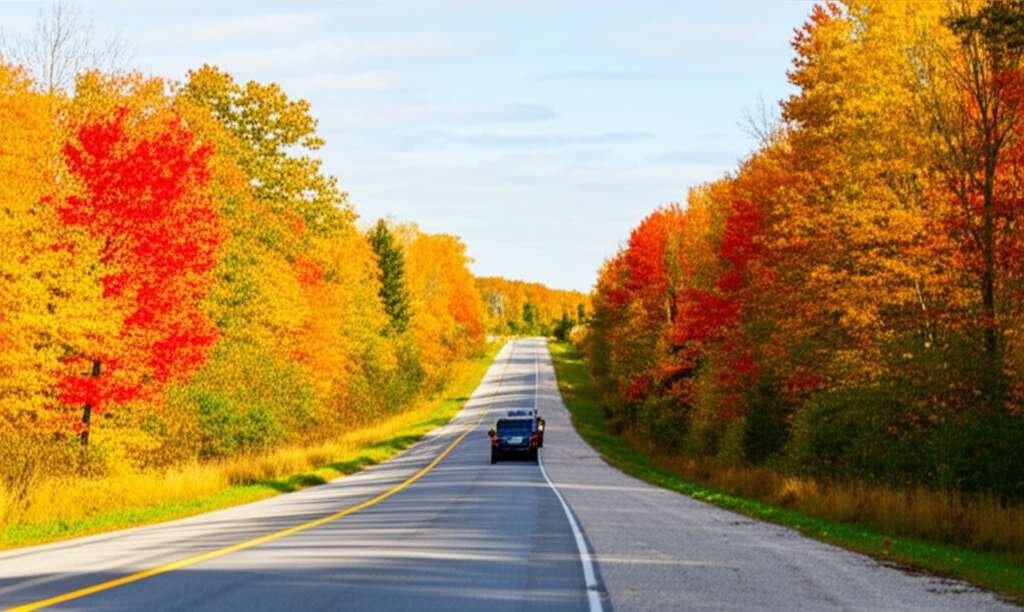 Generate a high-quality, relevant image prompt for an article about: 10 Road Trips From Barrie: Amaz