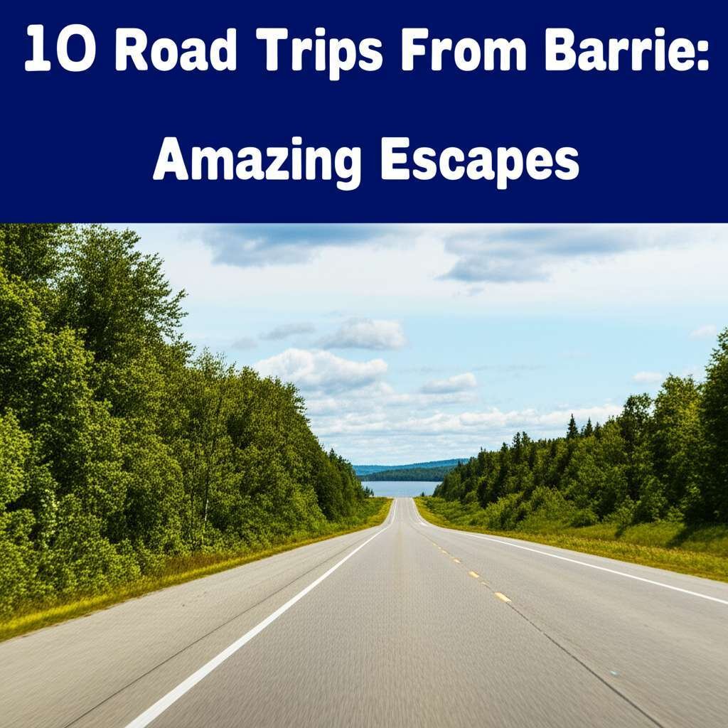 Generate a high-quality, relevant image prompt for an article about: 10 Road Trips From Barrie: Amaz