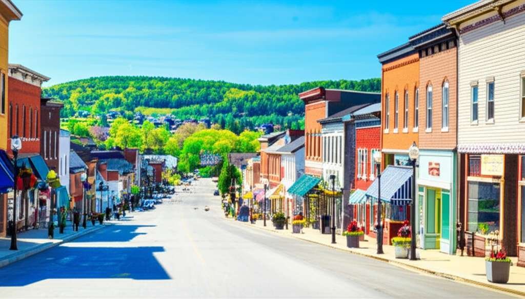 Generate a high-quality, relevant image prompt for an article about: 10 Small Towns Near Barrie: Ama