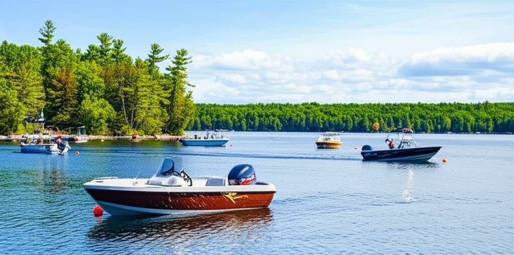 Generate a high-quality, relevant image prompt for an article about: 7 Fishing Spots Near Barrie: Am