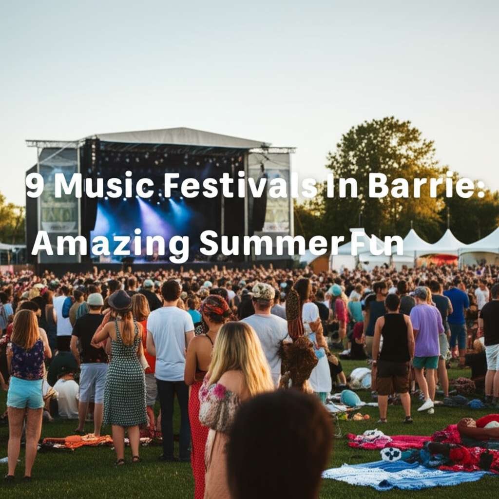 Generate a high-quality, relevant image prompt for an article about: 9 Music Festivals In Barrie: Am