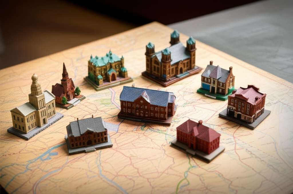 Generate a high-quality, relevant image prompt for an article about: 12 Historic Landmarks in Barrie