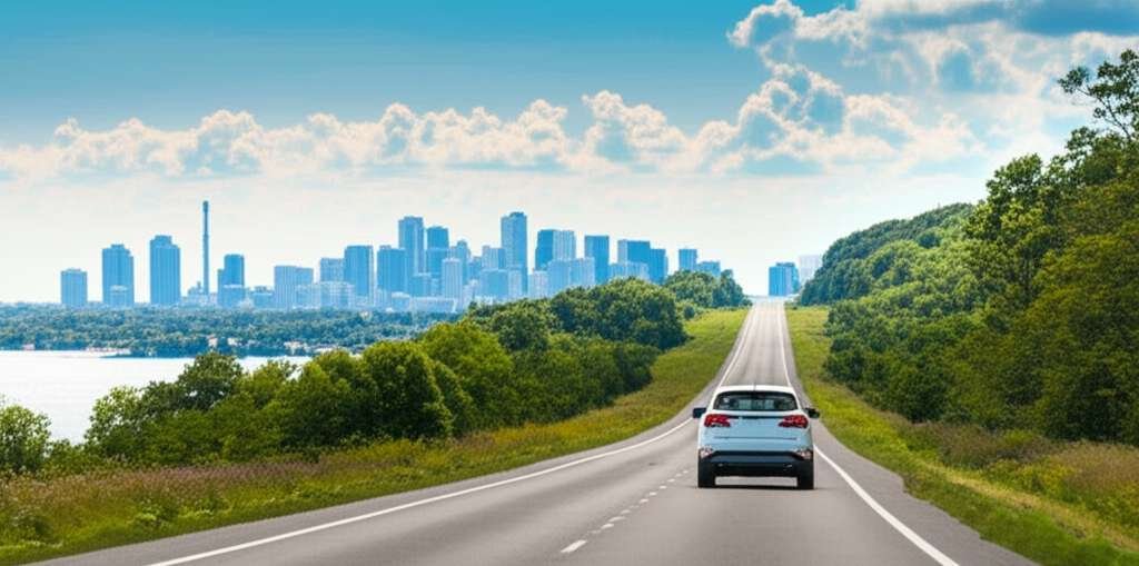 Generate a high-quality, relevant image prompt for an article about: 10 Road Trips From Brampton: Ep