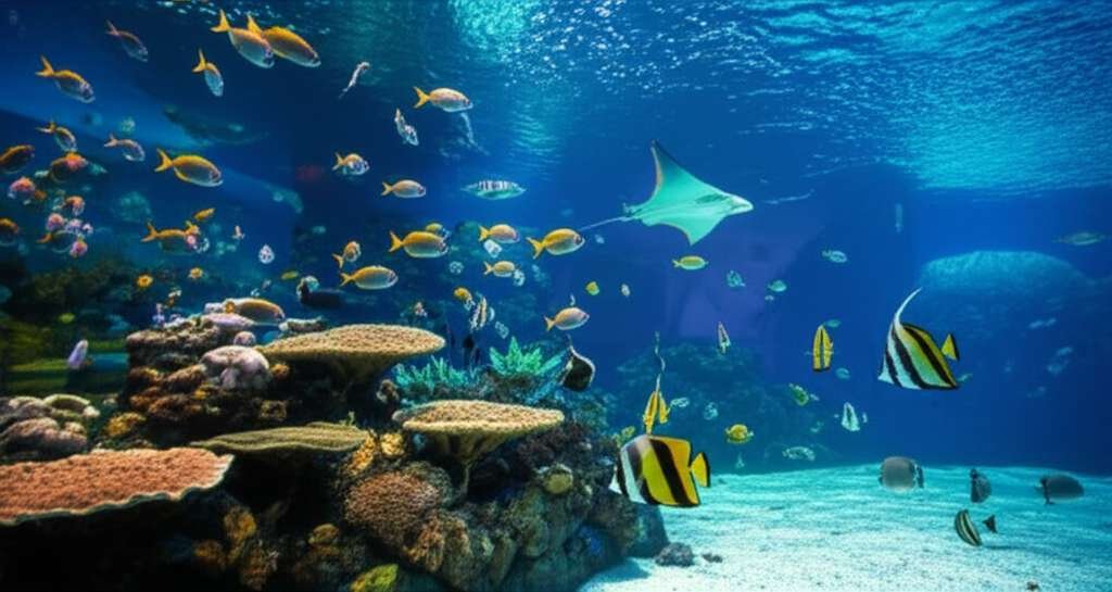 Generate a high-quality, relevant image prompt for an article about: 7 Aquariums Near Brampton: Amaz