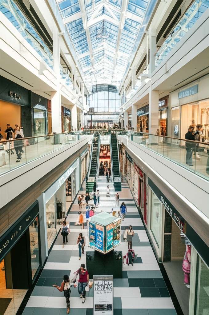 Generate a high-quality, relevant image prompt for an article about: 9 Shopping Malls in Brampton: A