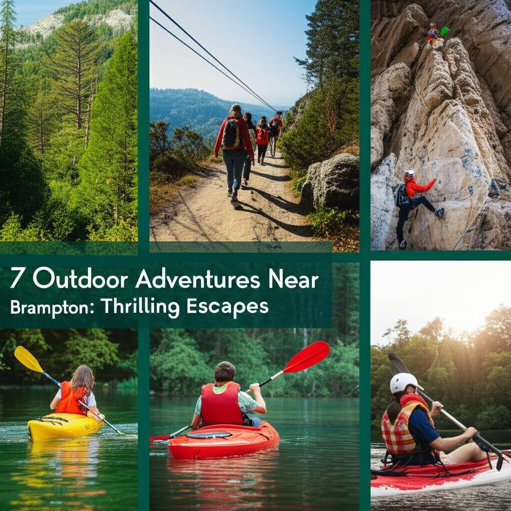 Generate a high-quality, relevant image prompt for an article about: 7 Outdoor Adventures Near Bramp