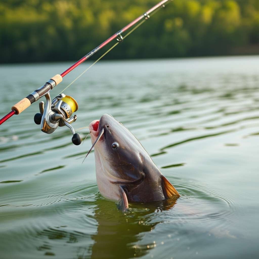 Generate a high-quality, relevant image prompt for an article about: 7 Fishing Spots In Missouri: Am