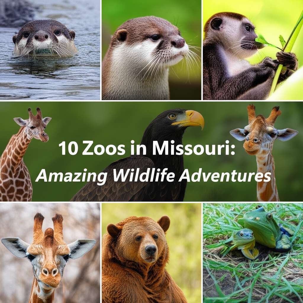Generate a high-quality, relevant image prompt for an article about: 10 Zoos in Missouri: Amazing Wi