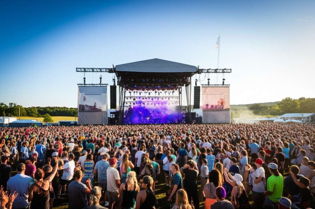 Generate a high-quality, relevant image prompt for an article about: 9 Amazing Music Festivals In Mi