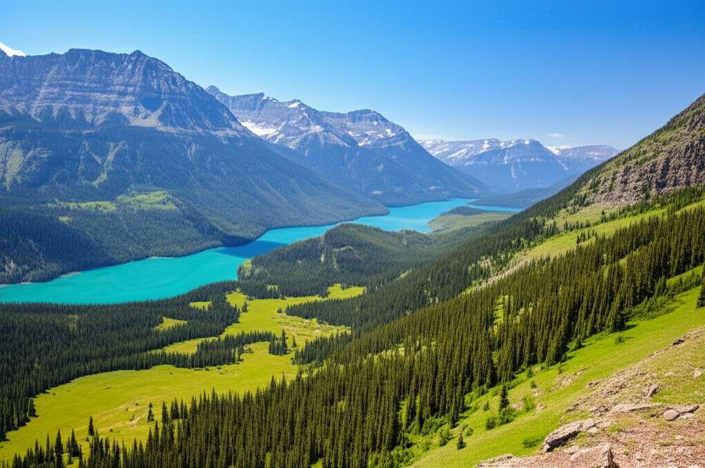 Generate a high-quality, relevant image prompt for an article about: 8 State Parks In Montana: Amazi