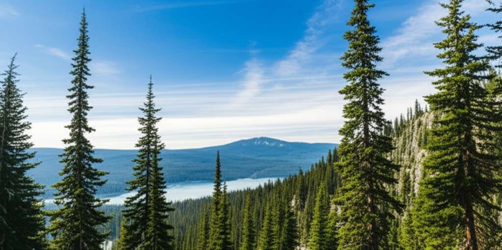 Generate a high-quality, relevant image prompt for an article about: 6 National Forests Montana: Ama