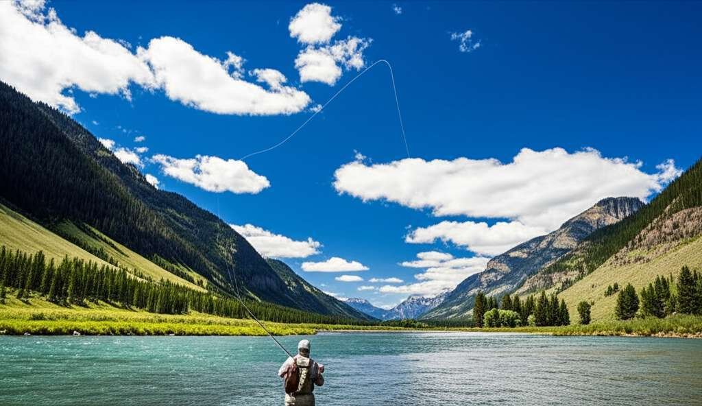 Generate a high-quality, relevant image prompt for an article about: 10 Fishing Spots In Montana: Un