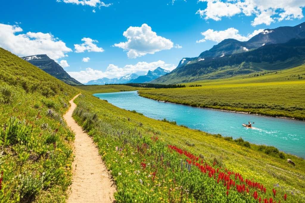 Generate a high-quality, relevant image prompt for an article about: 15 Free Montana Adventures: Ama