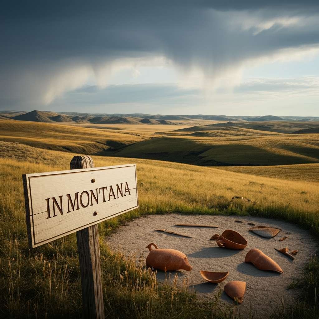 Generate a high-quality, relevant image prompt for an article about: 12 Historic Landmarks In Montan