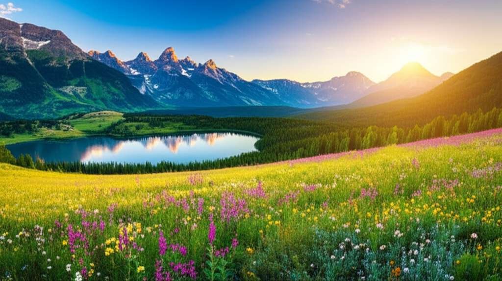 Generate a high-quality, relevant image prompt for an article about: 10 Weekend Getaways In Montana: