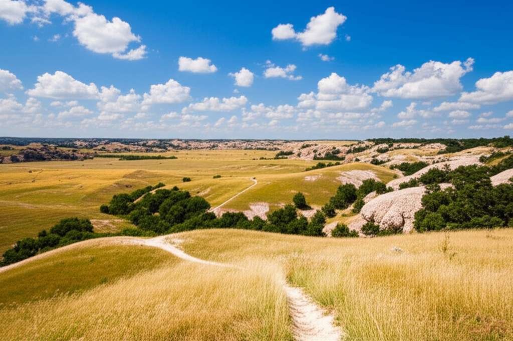 Generate a high-quality, relevant image prompt for an article about: 10 State Parks in Nebraska: Ama