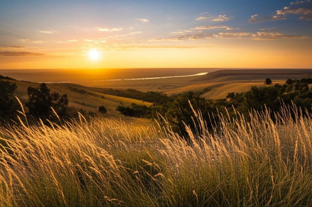 Generate a high-quality, relevant image prompt for an article about: 10 State Parks in Nebraska: Ama