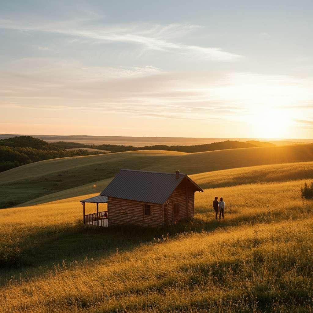 Generate a high-quality, relevant image prompt for an article about: 7 Romantic Places In Nebraska: