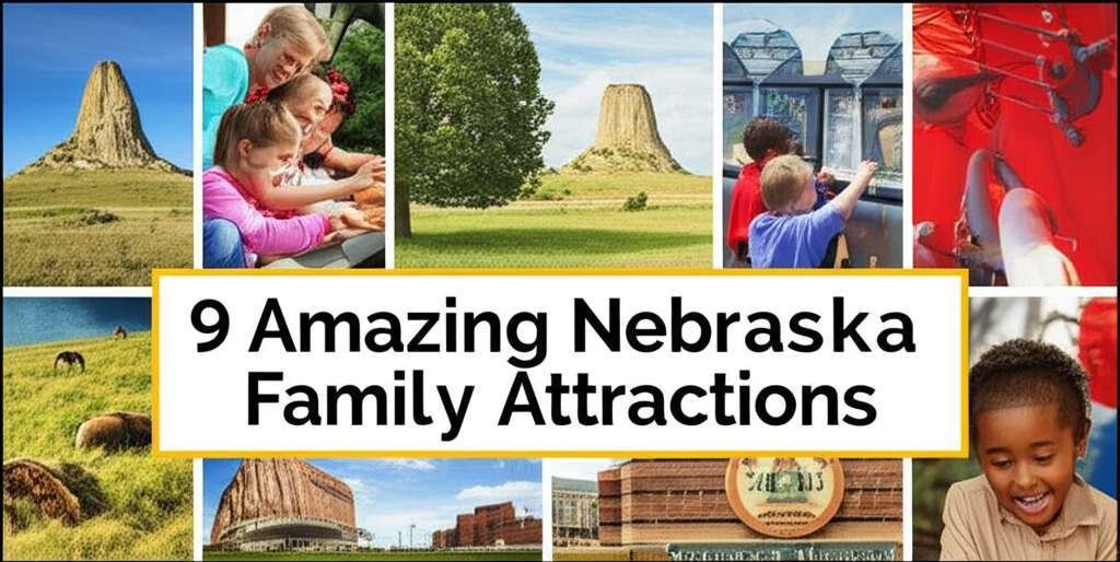 Generate a high-quality, relevant image prompt for an article about: 9 Amazing Nebraska Family Attra