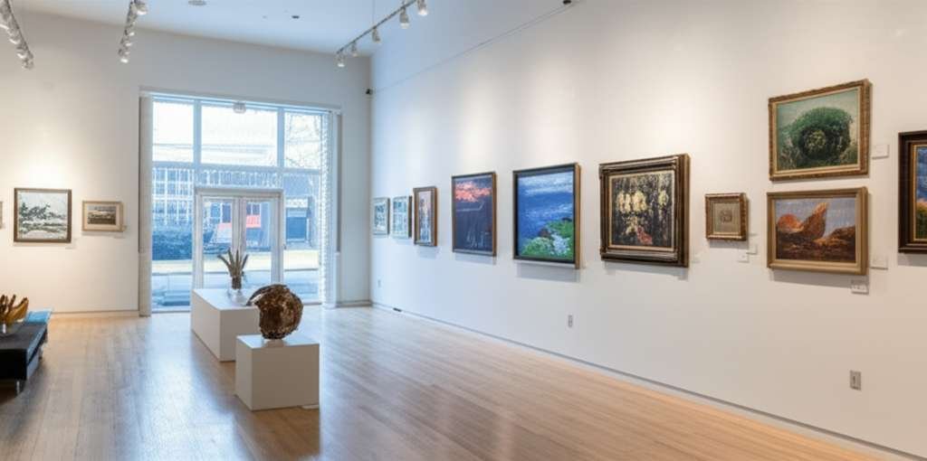 Generate a high-quality, relevant image prompt for an article about: 12 Art Galleries In Nebraska: A