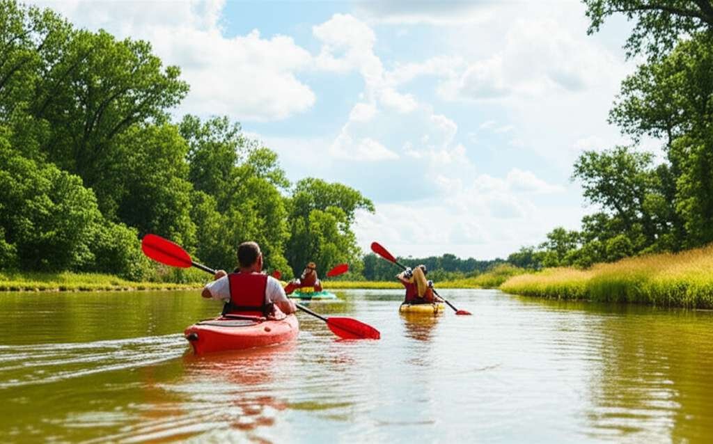 Generate a high-quality, relevant image prompt for an article about: 7 Outdoor Adventures In Nebrask