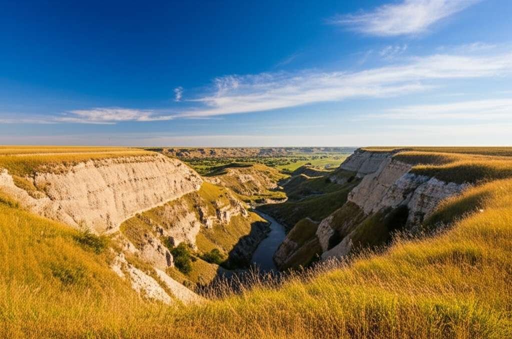 Generate a high-quality, relevant image prompt for an article about: Best Time to Visit Nebraska: Un