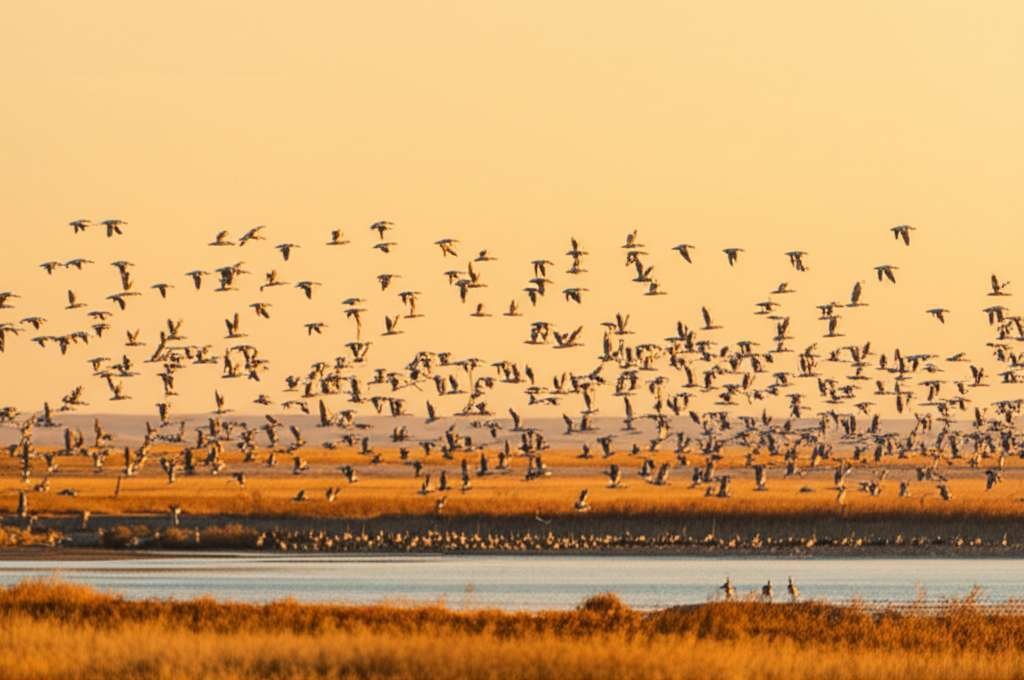 Generate a high-quality, relevant image prompt for an article about: Best Time To See Cranes: Amazin