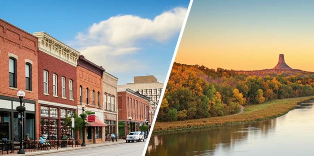 Generate a high-quality, relevant image prompt for an article about: Best Cities To Visit In Nebrask