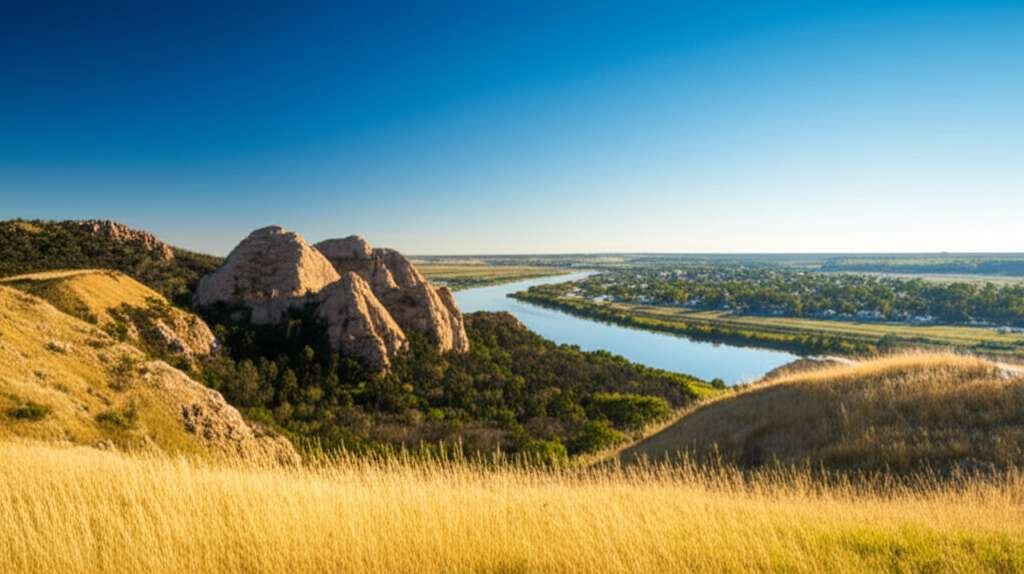 Generate a high-quality, relevant image prompt for an article about: Great Places To Visit In Nebras