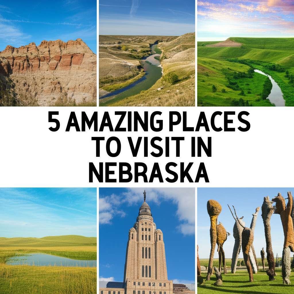 Generate a high-quality, relevant image prompt for an article about: 5 Amazing Places To Visit In Ne