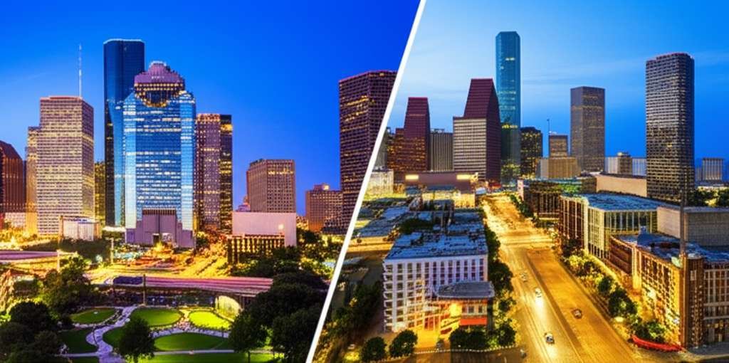 Generate a high-quality, relevant image prompt for an article about: Houston Or Dallas To Visit: Ama
