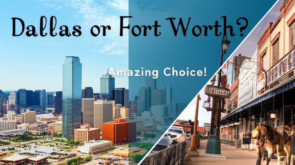 Generate a high-quality, relevant image prompt for an article about: Dallas or Fort Worth to Visit: