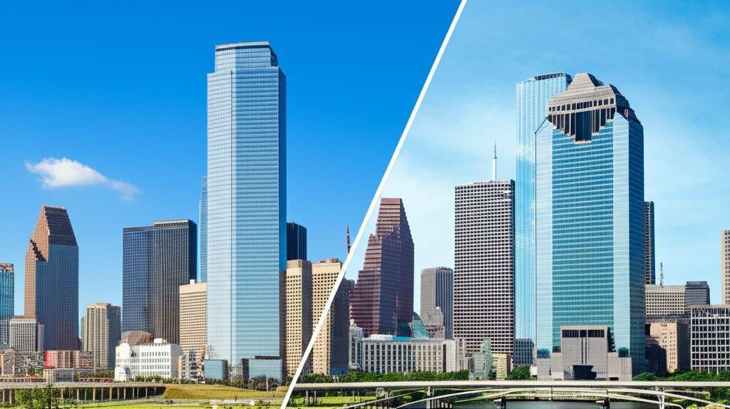 Generate a high-quality, relevant image prompt for an article about: Dallas Or Houston To Visit: Ama