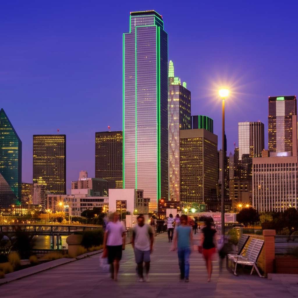Generate a high-quality, relevant image prompt for an article about: Is Dallas Safe to Visit? Essent