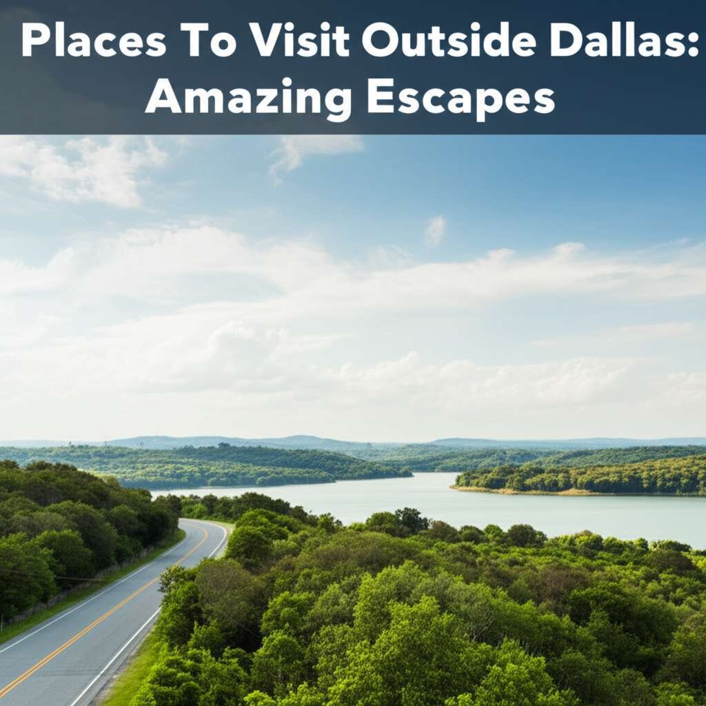 Generate a high-quality, relevant image prompt for an article about: Places To Visit Outside Dallas: