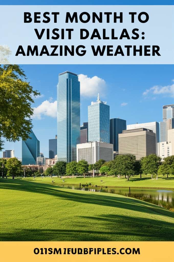 Generate a high-quality, relevant image prompt for an article about: Best Month To Visit Dallas: Ama