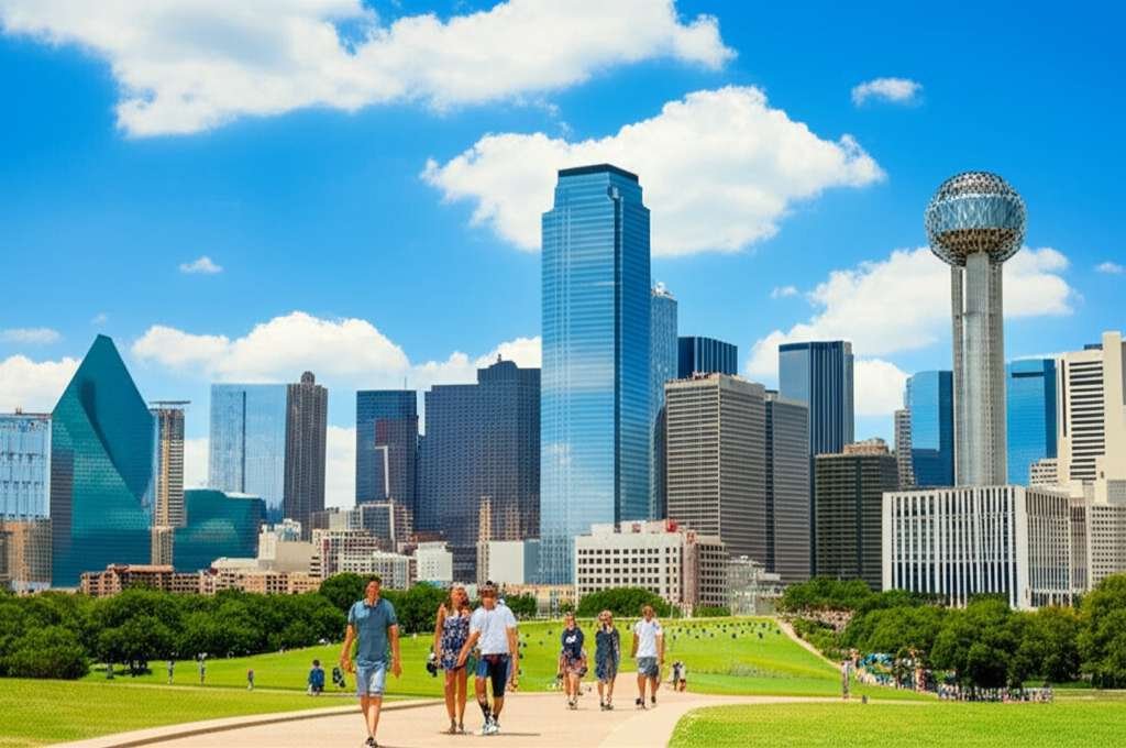 Generate a high-quality, relevant image prompt for an article about: Best Time To Visit Dallas: Amaz
