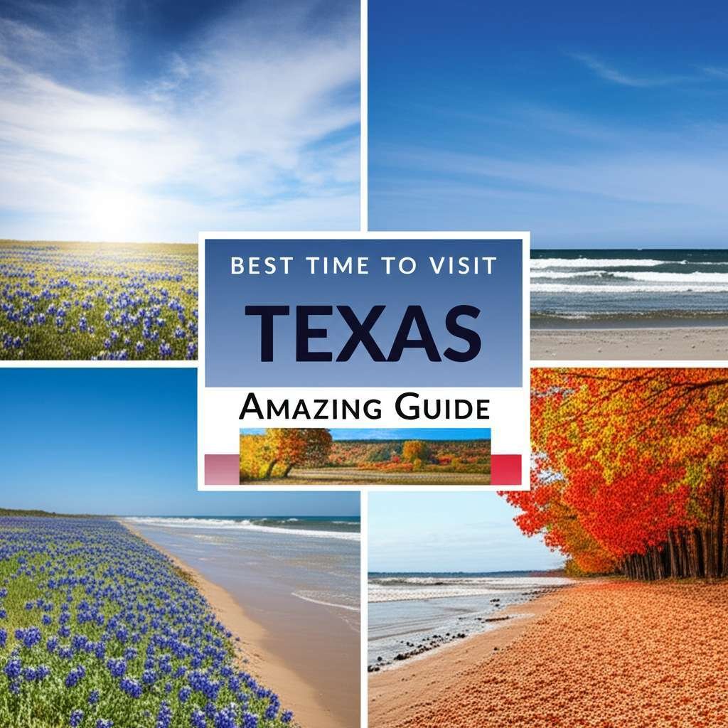 Generate a high-quality, relevant image prompt for an article about: Best Time To Visit Texas: Amazi