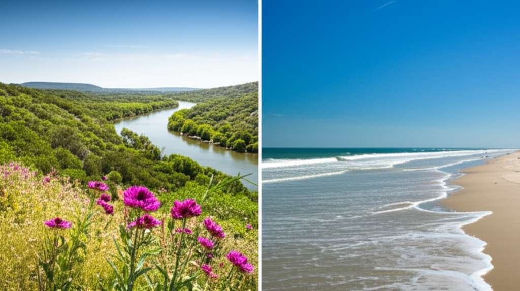 Generate a high-quality, relevant image prompt for an article about: Best Time To Visit Texas: Amazi