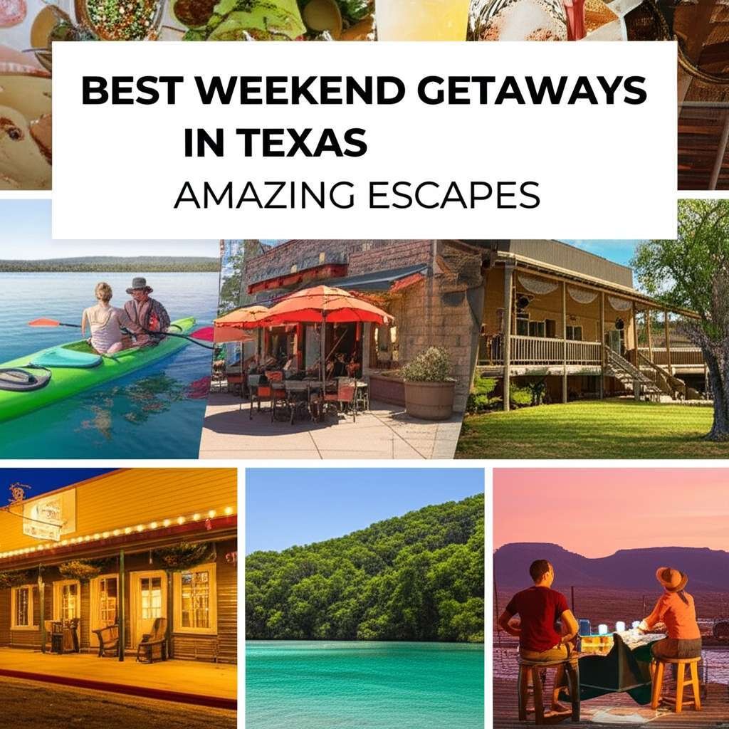 Generate a high-quality, relevant image prompt for an article about: Best Weekend Getaways In Texas: