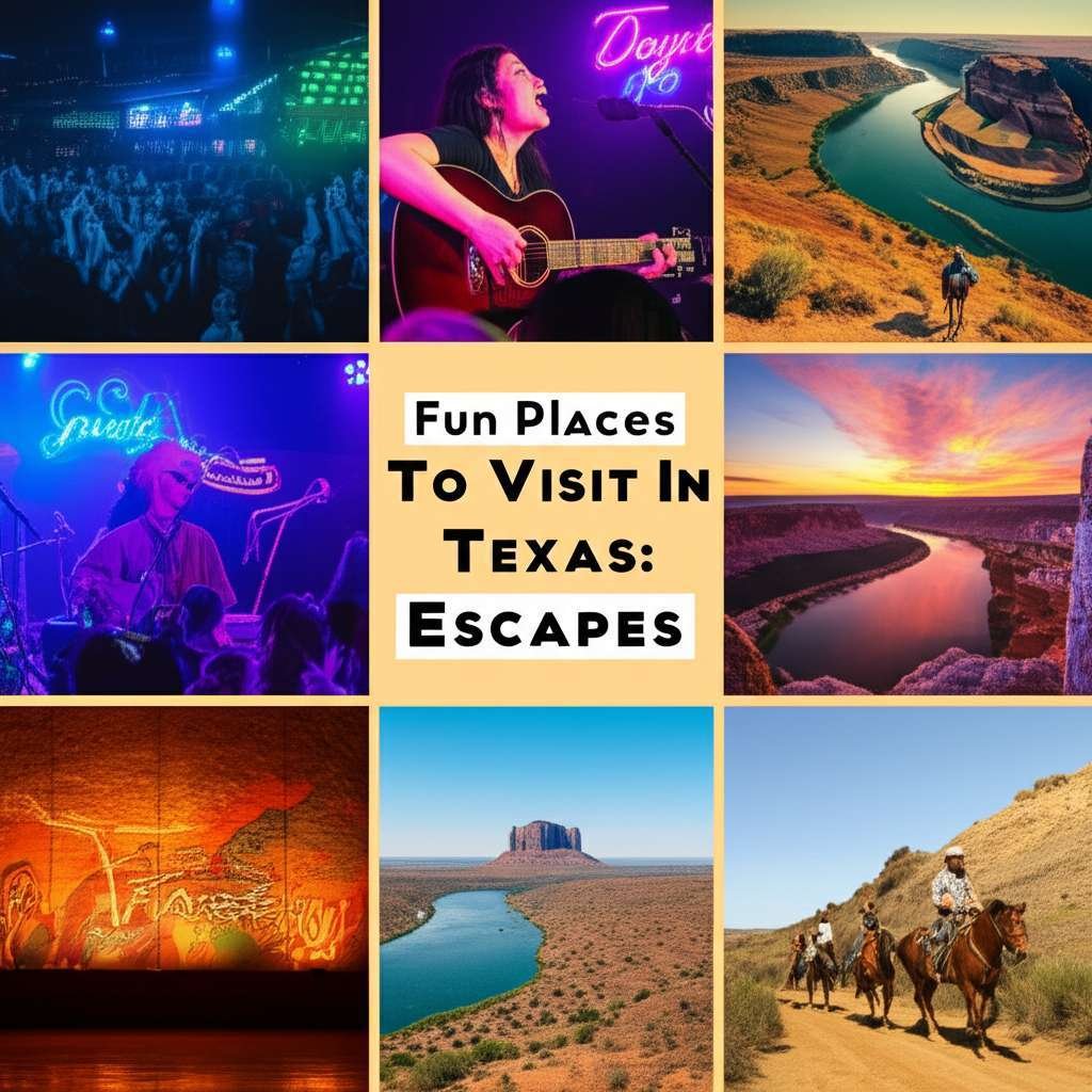 Generate a high-quality, relevant image prompt for an article about: Fun Places To Visit In Texas: A