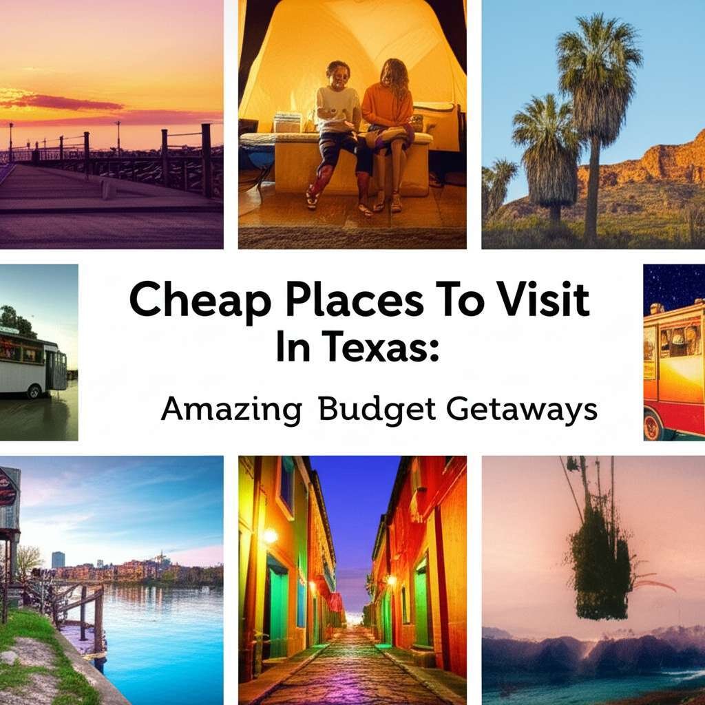 Generate a high-quality, relevant image prompt for an article about: Cheap Places To Visit In Texas: